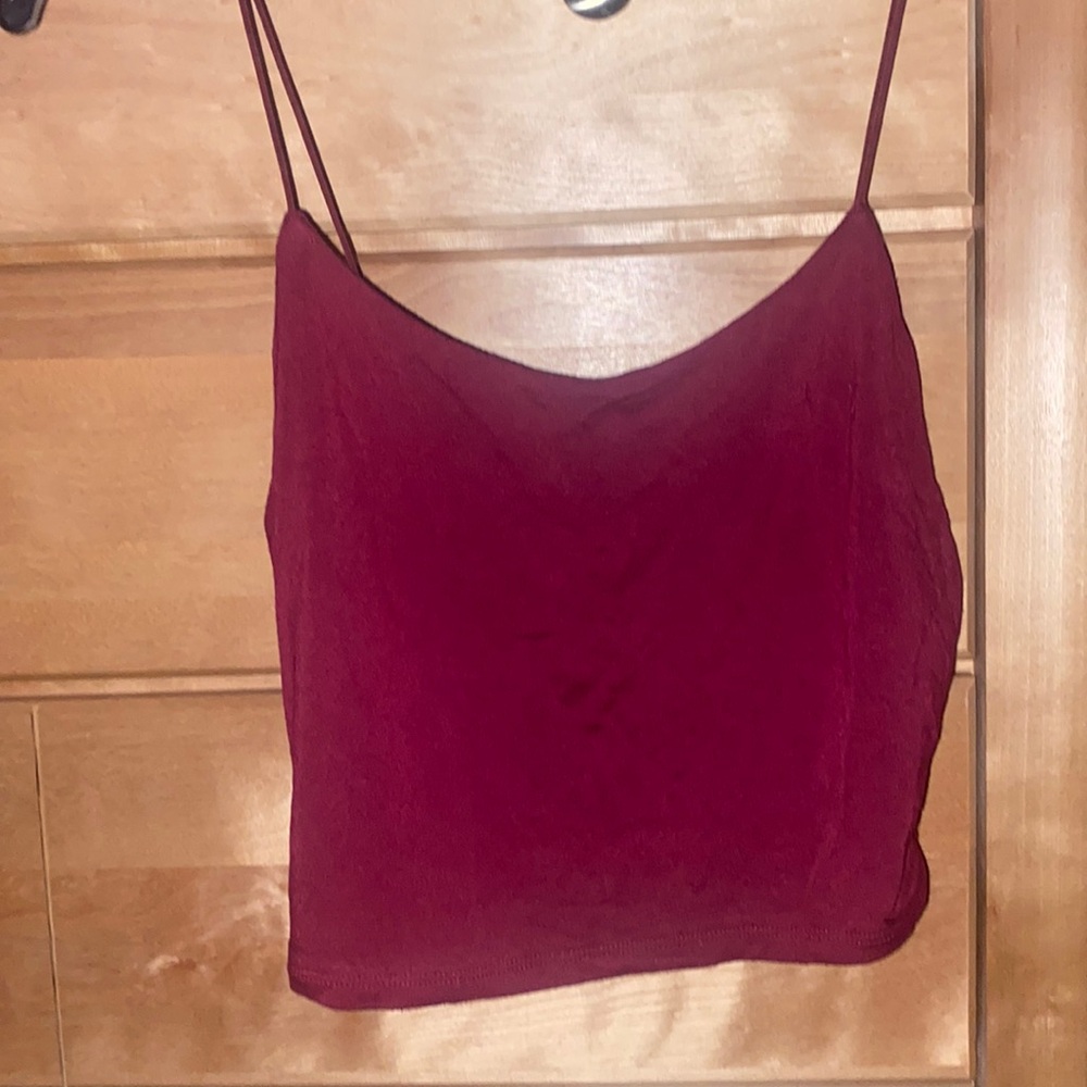 Maroon crop top from Garage, size medium